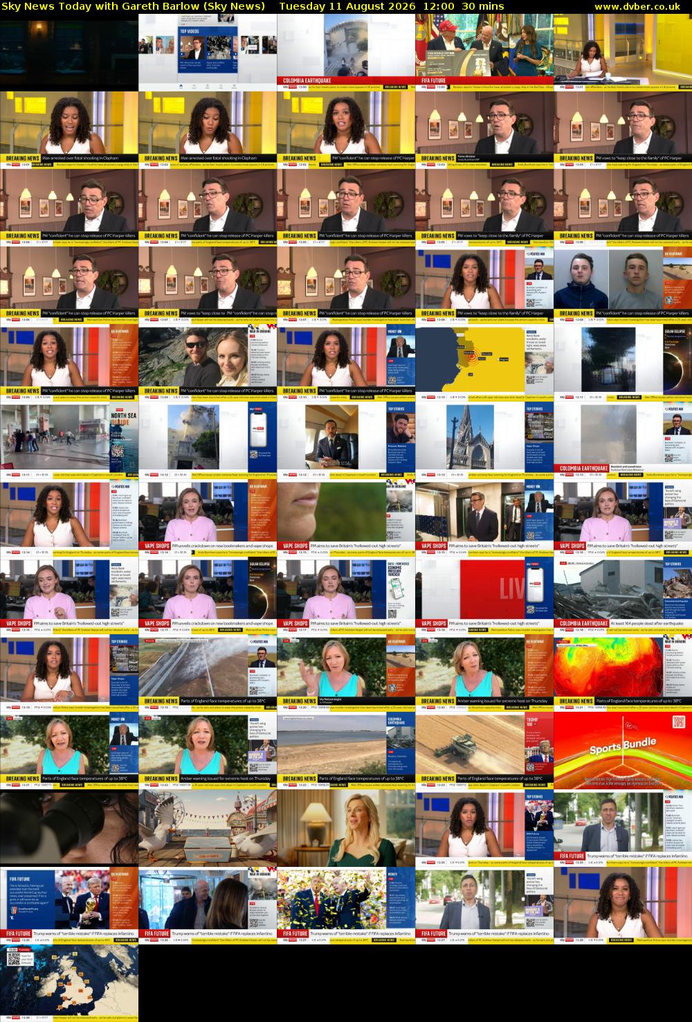 Sky News Today with Gareth Barlow (Sky News) Tuesday 11 August 2026 12:00 - 12:30