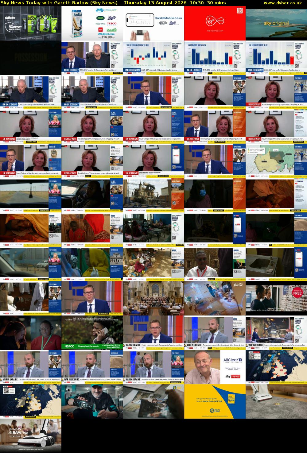 Sky News Today with Gareth Barlow (Sky News) Thursday 13 August 2026 10:30 - 11:00