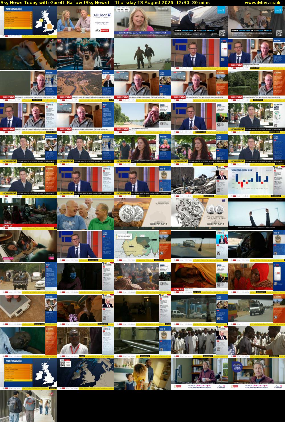 Sky News Today with Gareth Barlow (Sky News) Thursday 13 August 2026 12:30 - 13:00