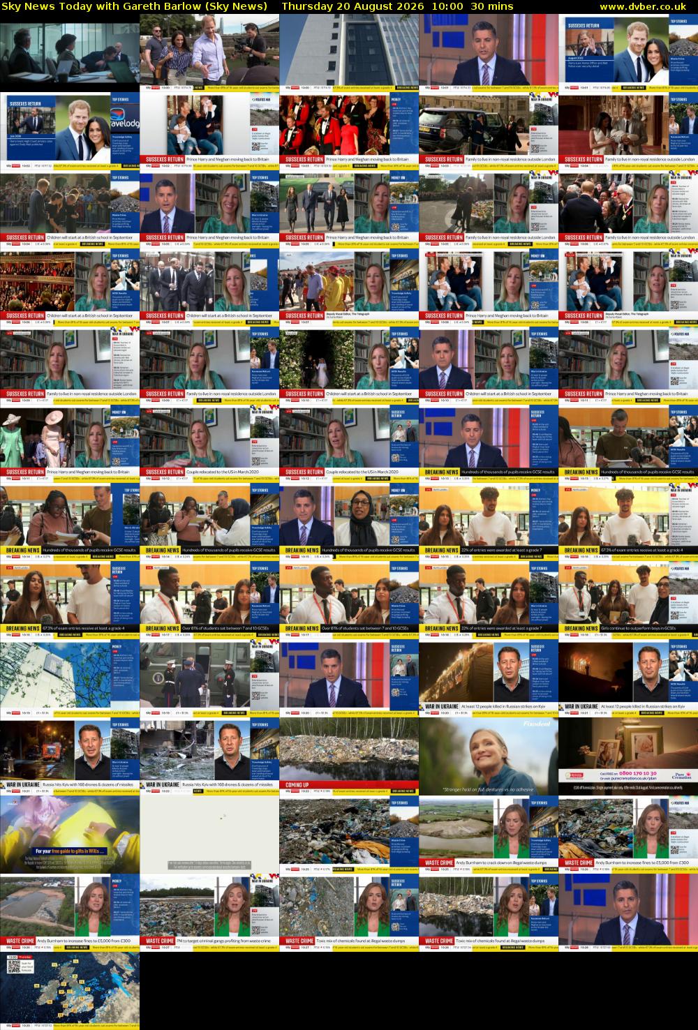 Sky News Today with Gareth Barlow (Sky News) Thursday 20 August 2026 10:00 - 10:30
