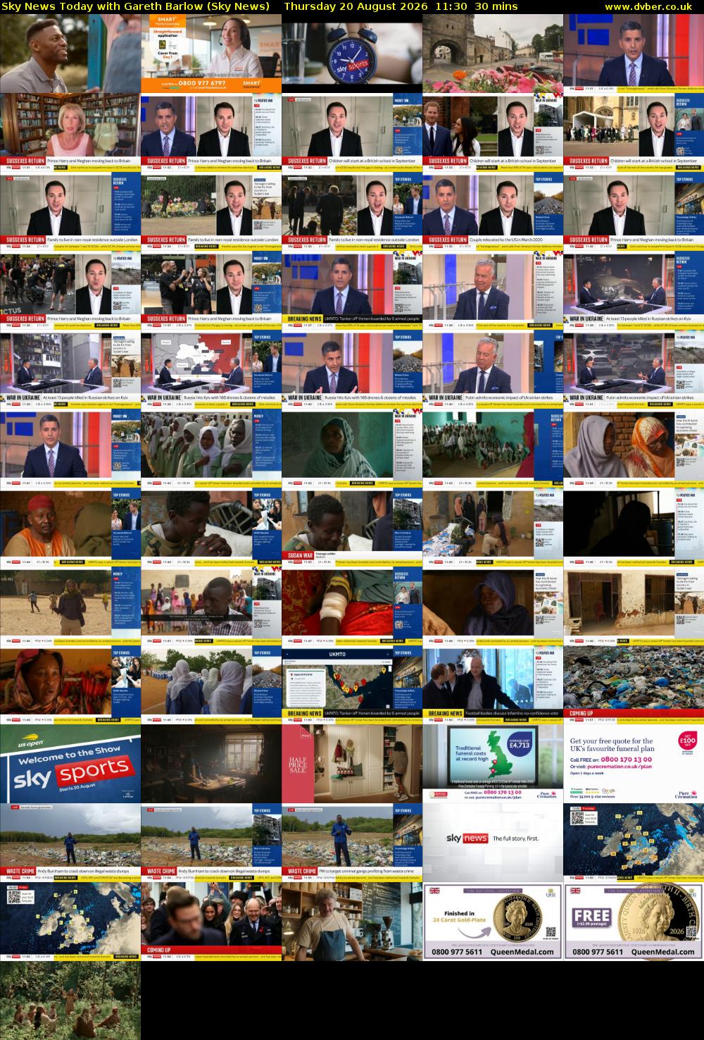 Sky News Today with Gareth Barlow (Sky News) Thursday 20 August 2026 11:30 - 12:00