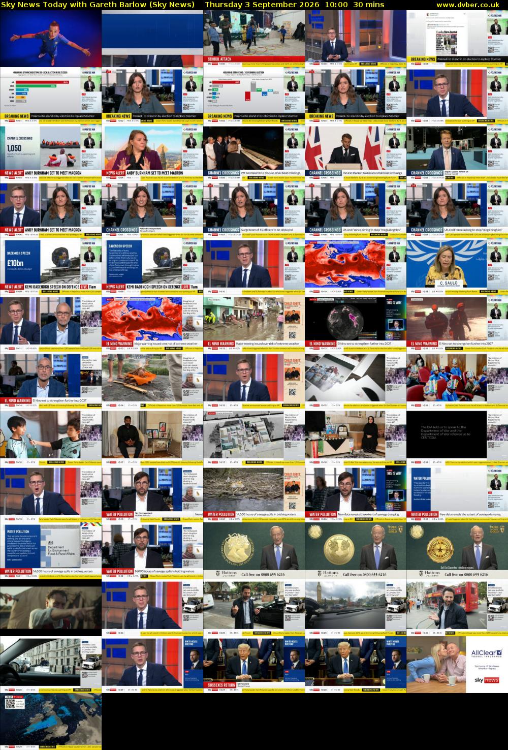 Sky News Today with Gareth Barlow (Sky News) Thursday 3 September 2026 10:00 - 10:30