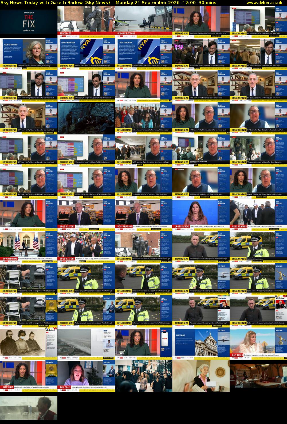 Sky News Today with Gareth Barlow (Sky News) Monday 21 September 2026 12:00 - 12:30