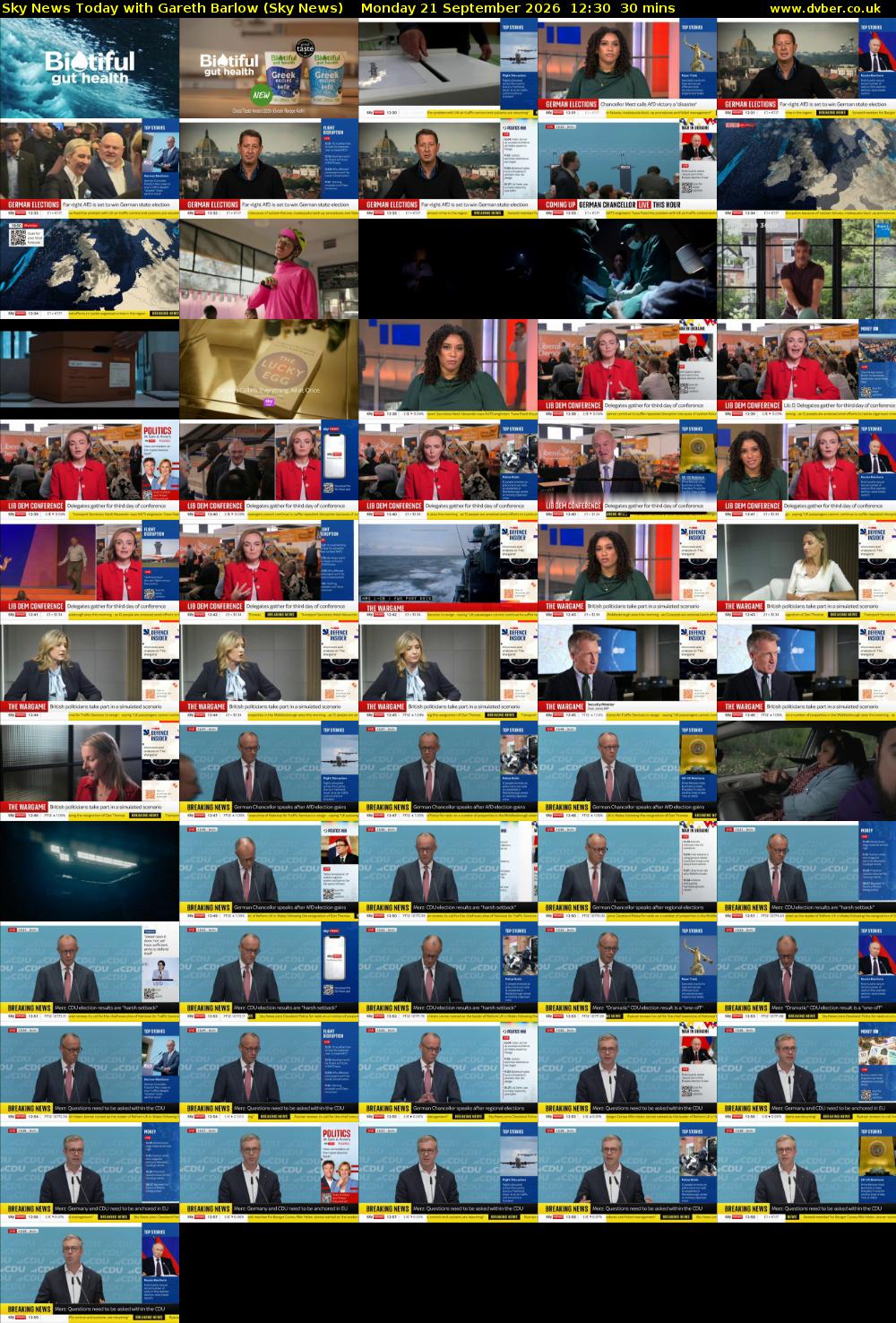 Sky News Today with Gareth Barlow (Sky News) Monday 21 September 2026 12:30 - 13:00