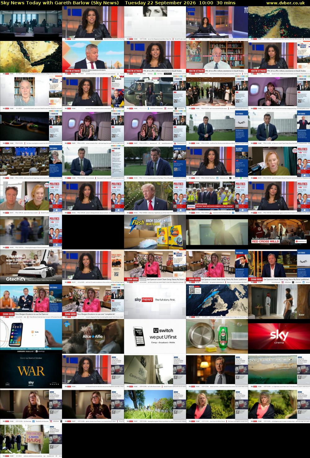 Sky News Today with Gareth Barlow (Sky News) Tuesday 22 September 2026 10:00 - 10:30