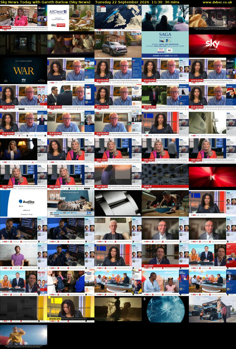Sky News Today with Gareth Barlow (Sky News) Tuesday 22 September 2026 11:30 - 12:00