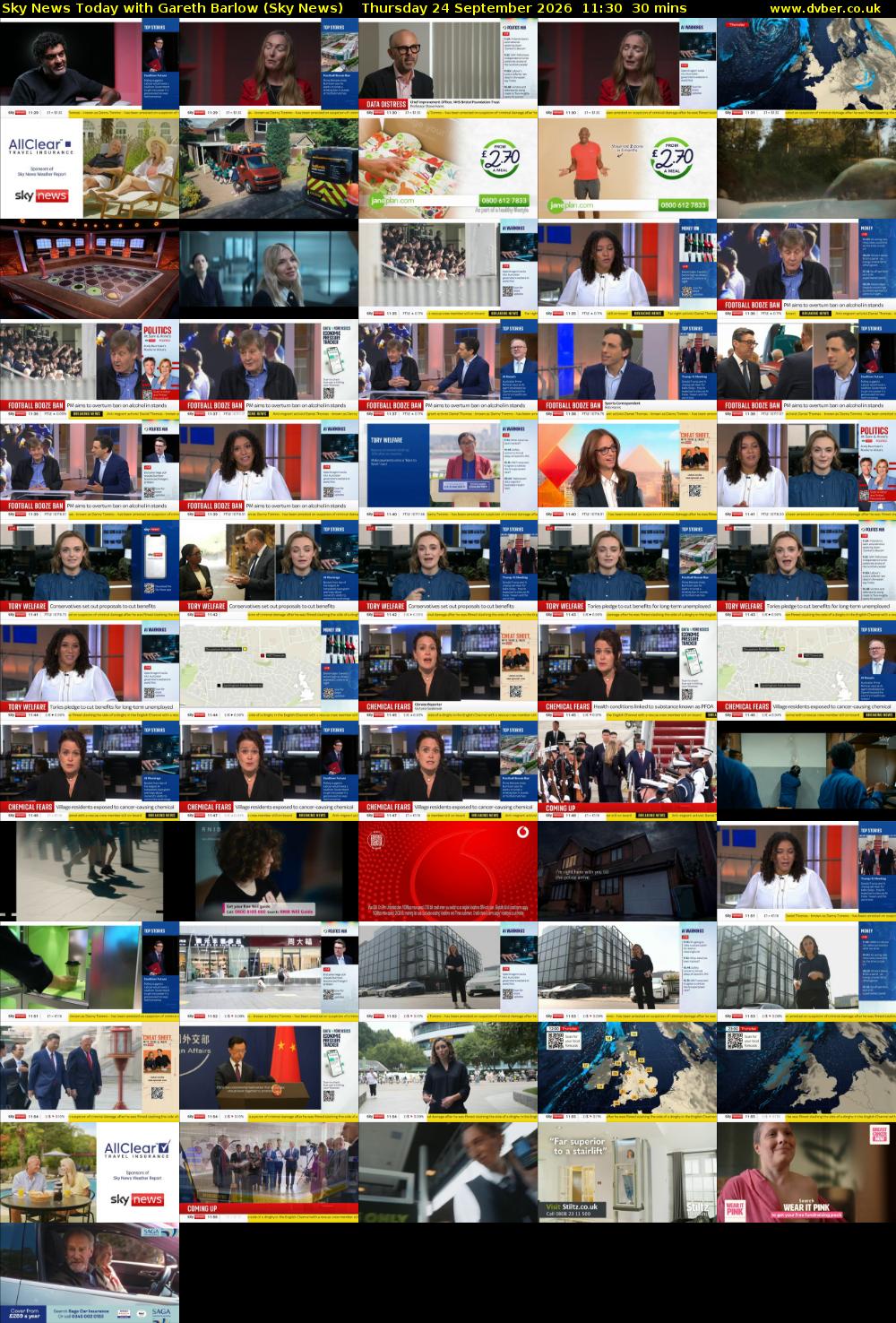 Sky News Today with Gareth Barlow (Sky News) Thursday 24 September 2026 11:30 - 12:00