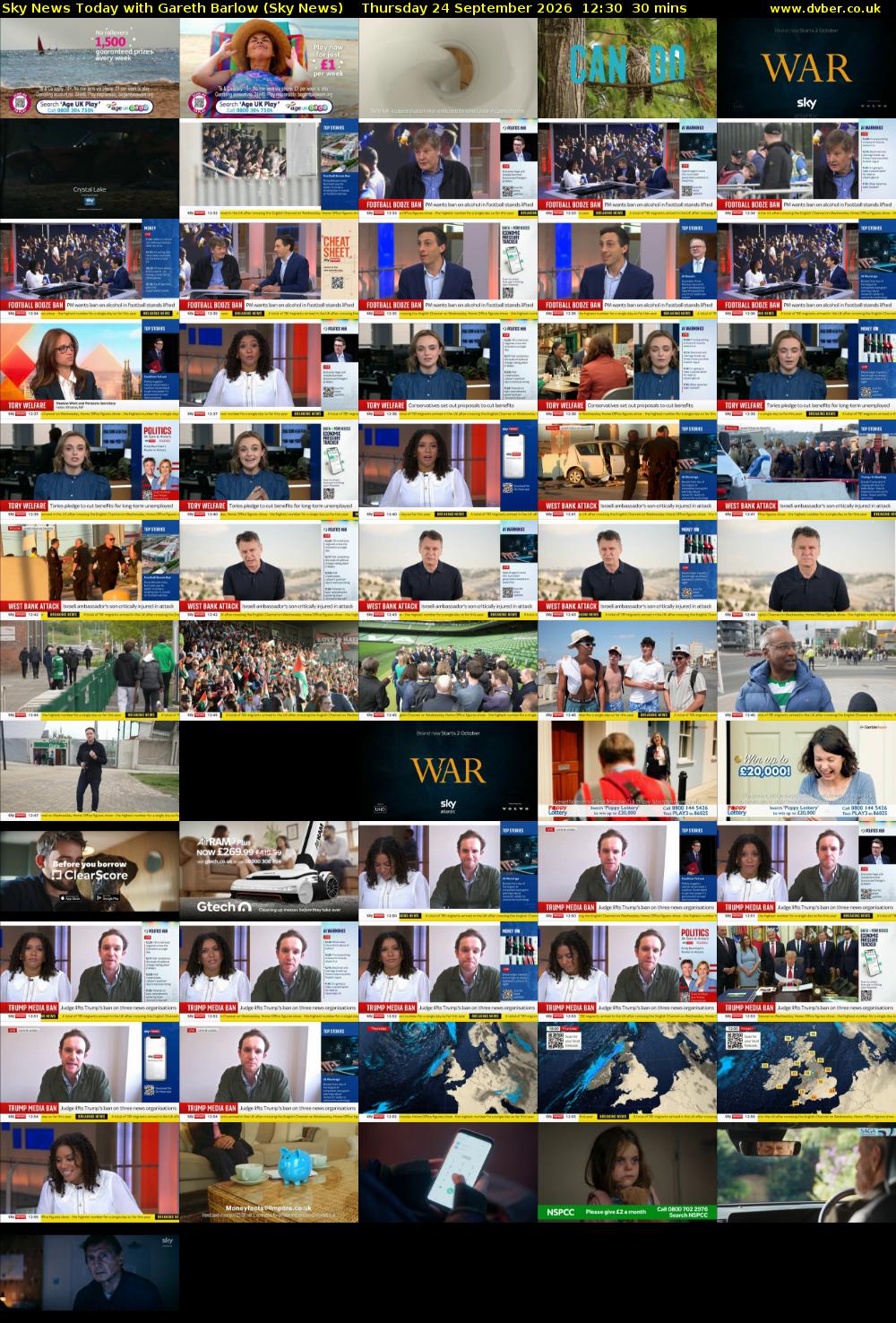 Sky News Today with Gareth Barlow (Sky News) Thursday 24 September 2026 12:30 - 13:00