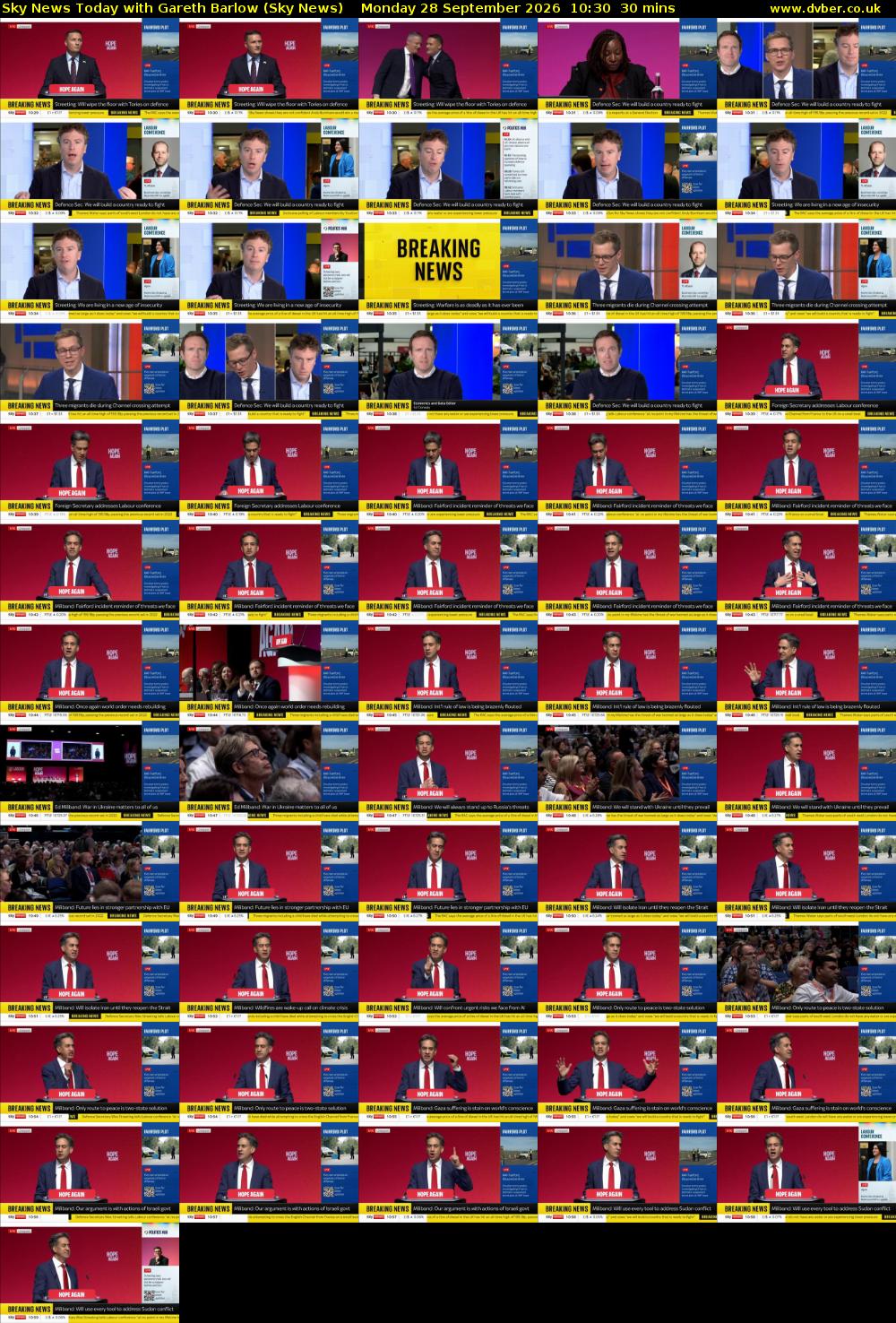 Sky News Today with Gareth Barlow (Sky News) Monday 28 September 2026 10:30 - 11:00