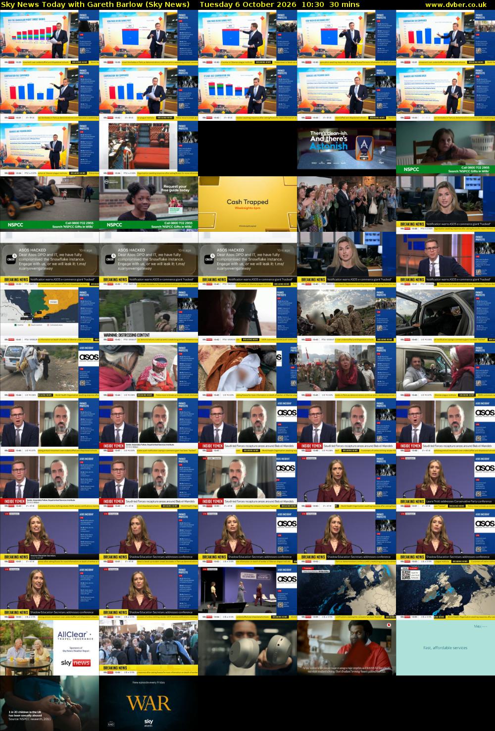 Sky News Today with Gareth Barlow (Sky News) Tuesday 6 October 2026 10:30 - 11:00