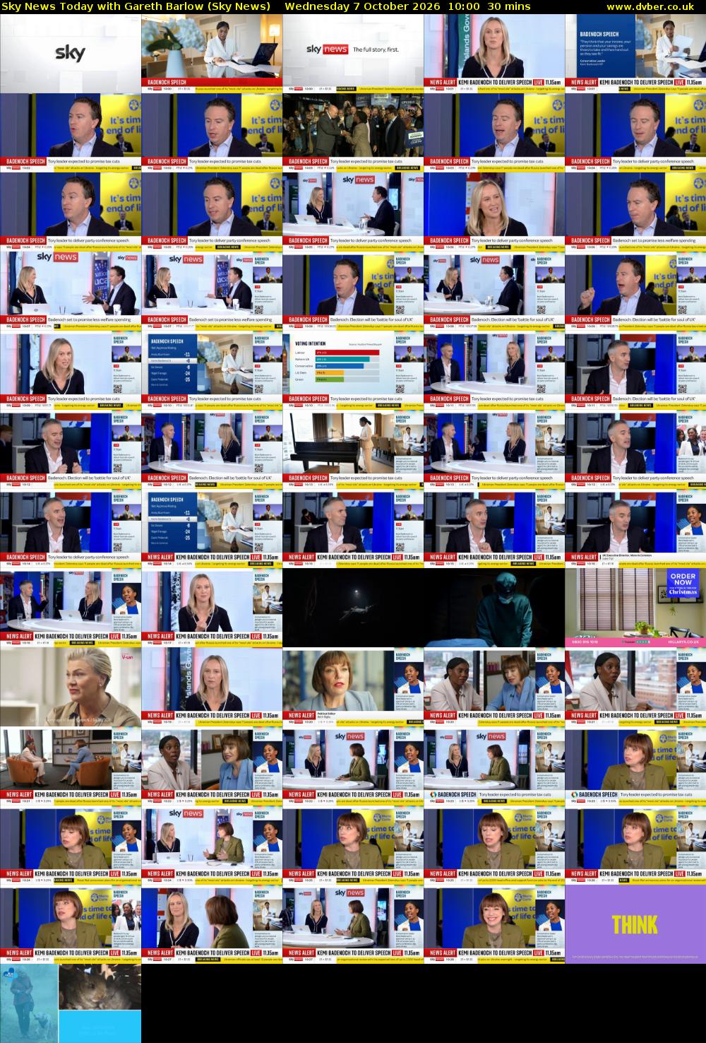 Sky News Today with Gareth Barlow (Sky News) Wednesday 7 October 2026 10:00 - 10:30