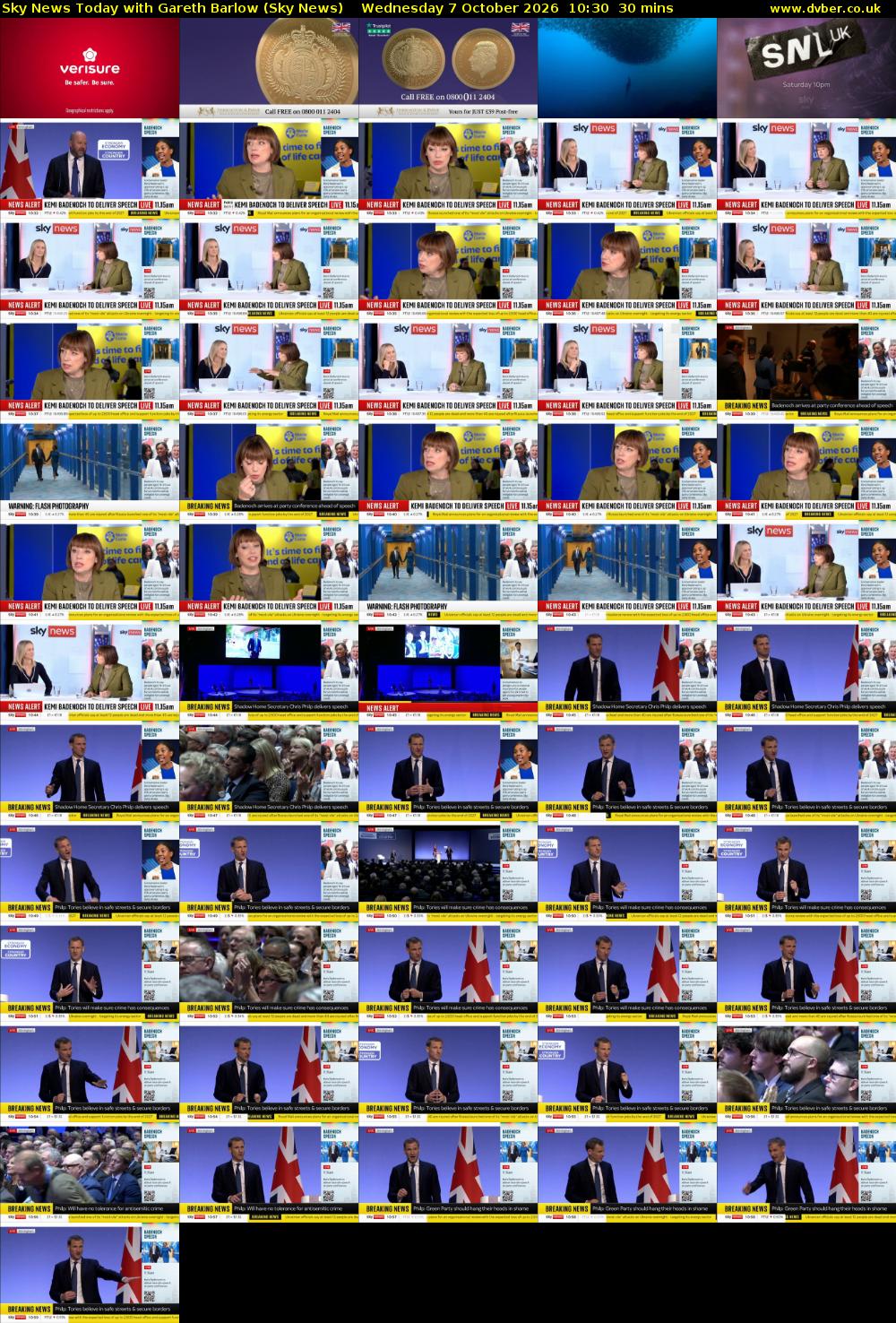 Sky News Today with Gareth Barlow (Sky News) Wednesday 7 October 2026 10:30 - 11:00