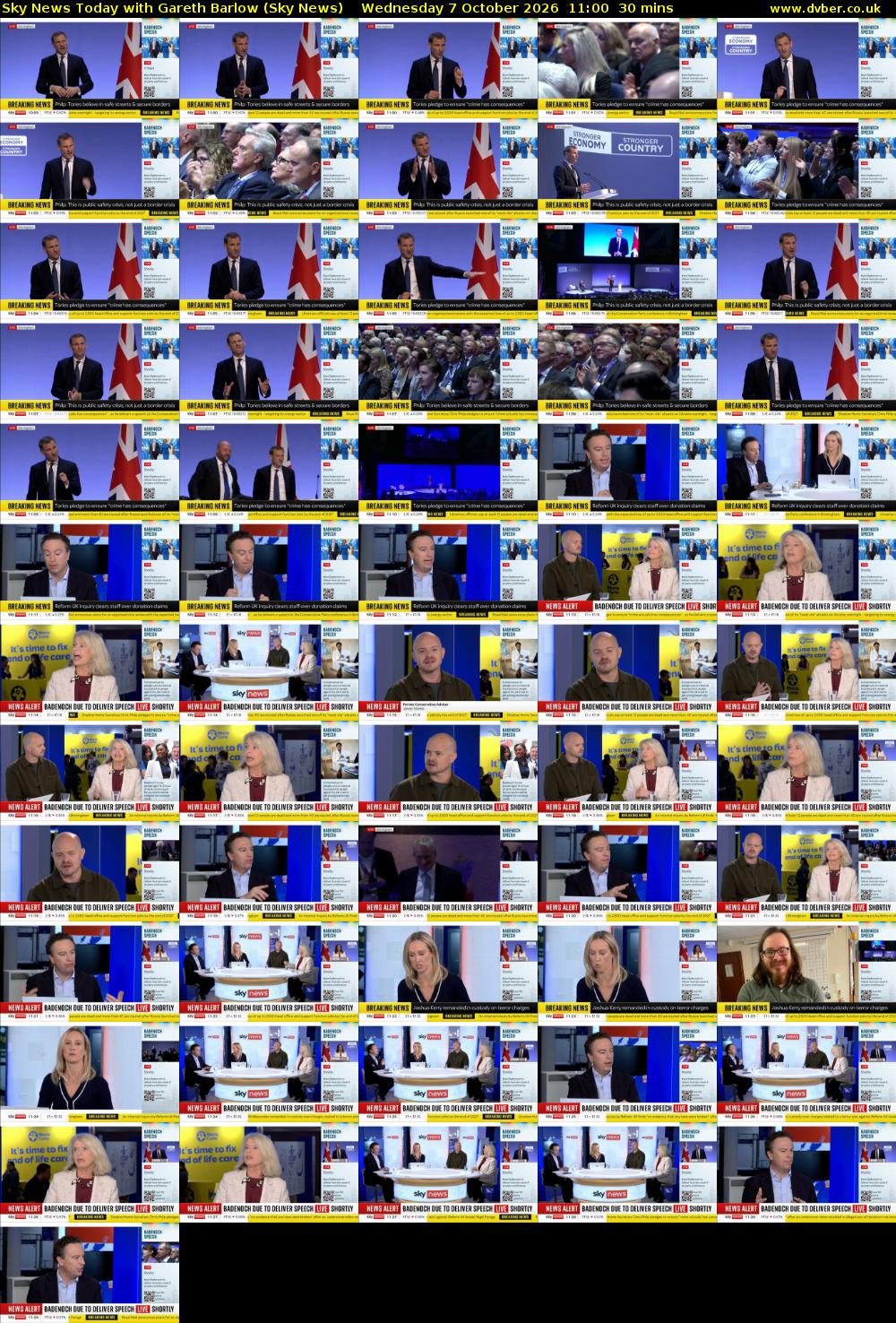 Sky News Today with Gareth Barlow (Sky News) Wednesday 7 October 2026 11:00 - 11:30