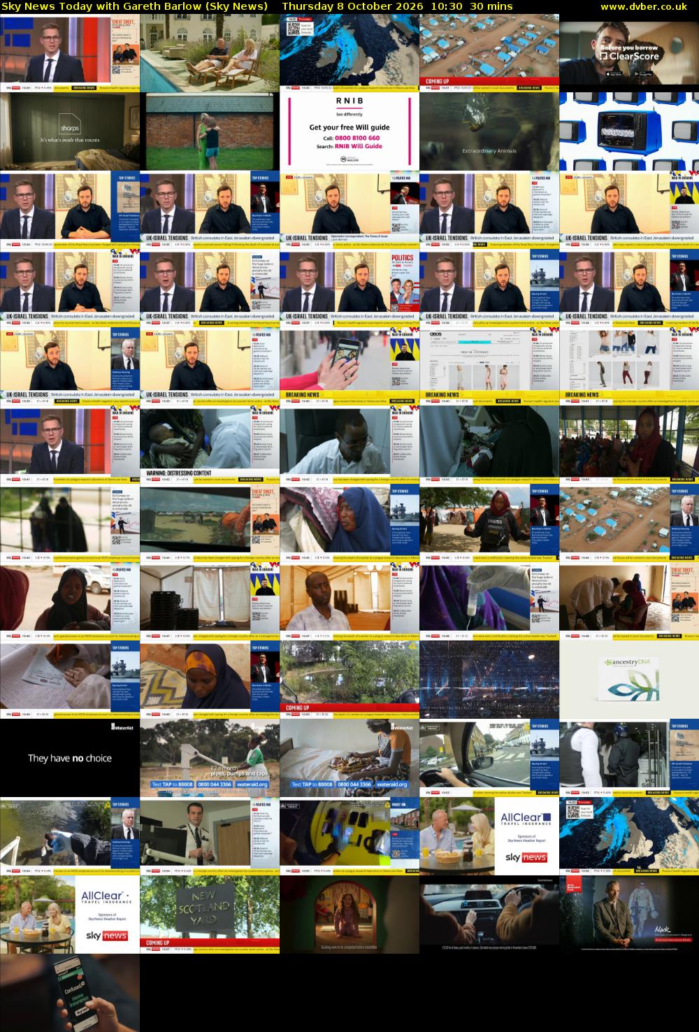 Sky News Today with Gareth Barlow (Sky News) Thursday 8 October 2026 10:30 - 11:00