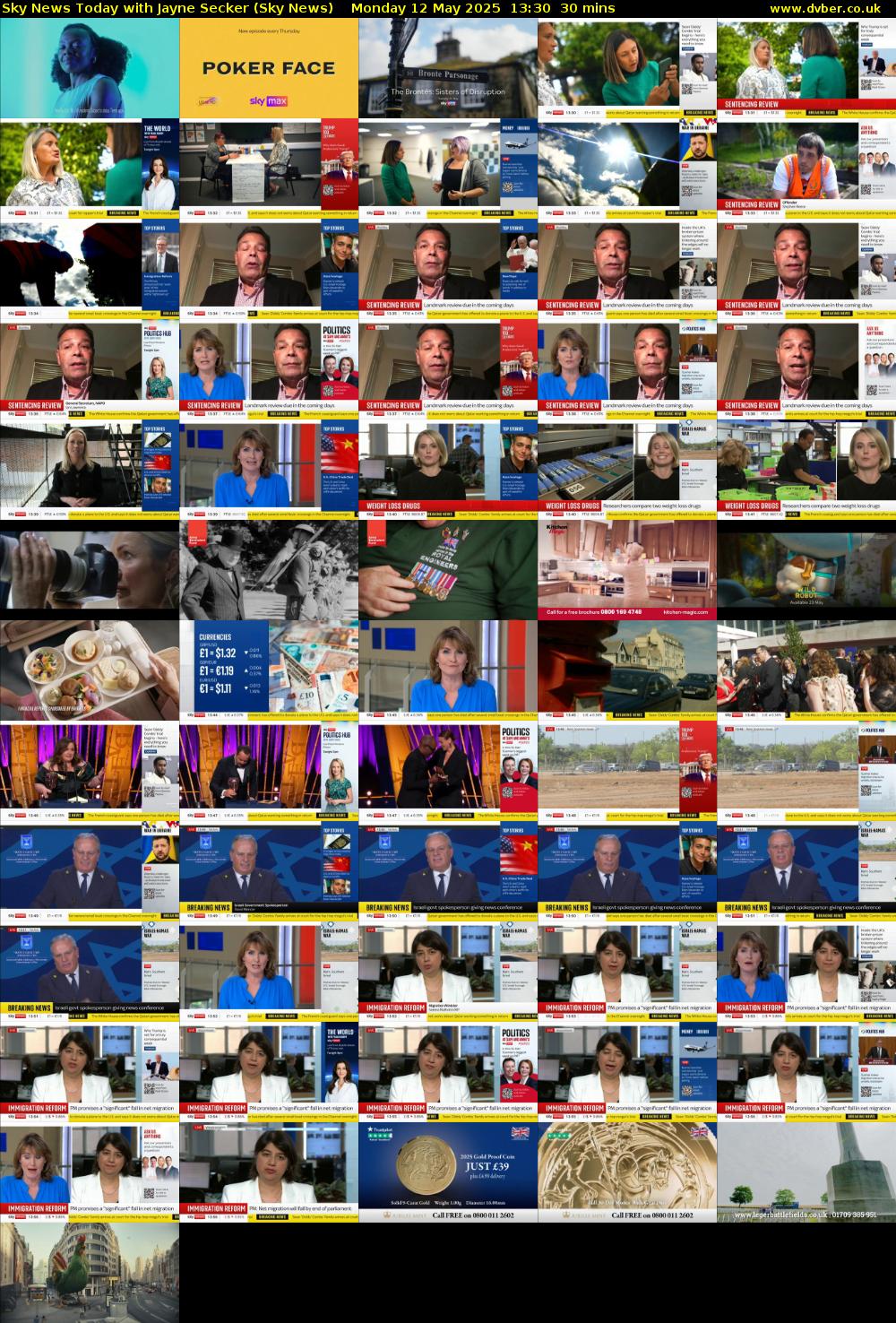 Sky News Today with Jayne Secker (Sky News) Monday 12 May 2025 13:30 - 14:00