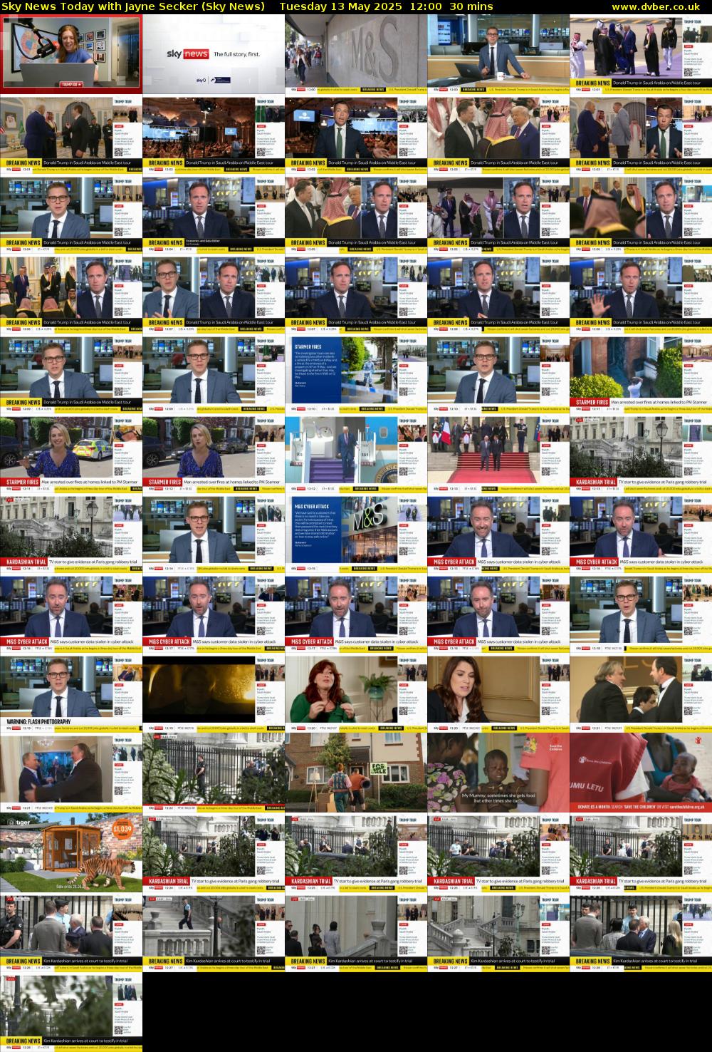 Sky News Today with Jayne Secker (Sky News) Tuesday 13 May 2025 12:00 - 12:30