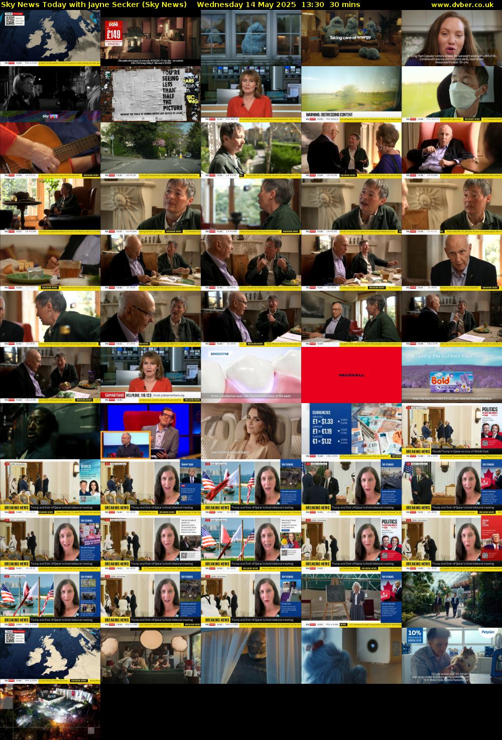 Sky News Today with Jayne Secker (Sky News) Wednesday 14 May 2025 13:30 - 14:00
