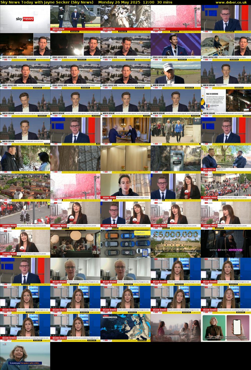 Sky News Today with Jayne Secker (Sky News) Monday 26 May 2025 12:00 - 12:30
