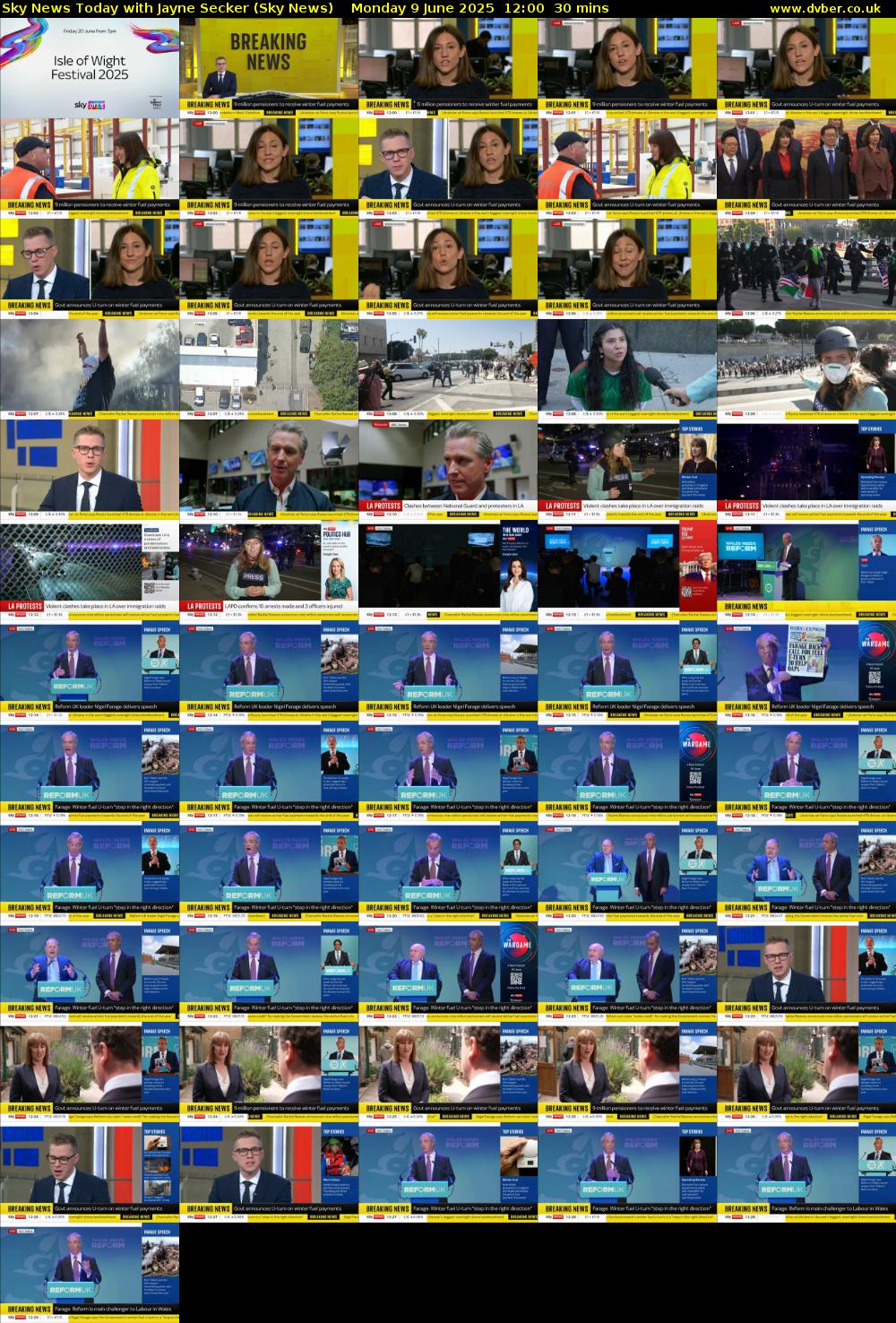 Sky News Today with Jayne Secker (Sky News) Monday 9 June 2025 12:00 - 12:30