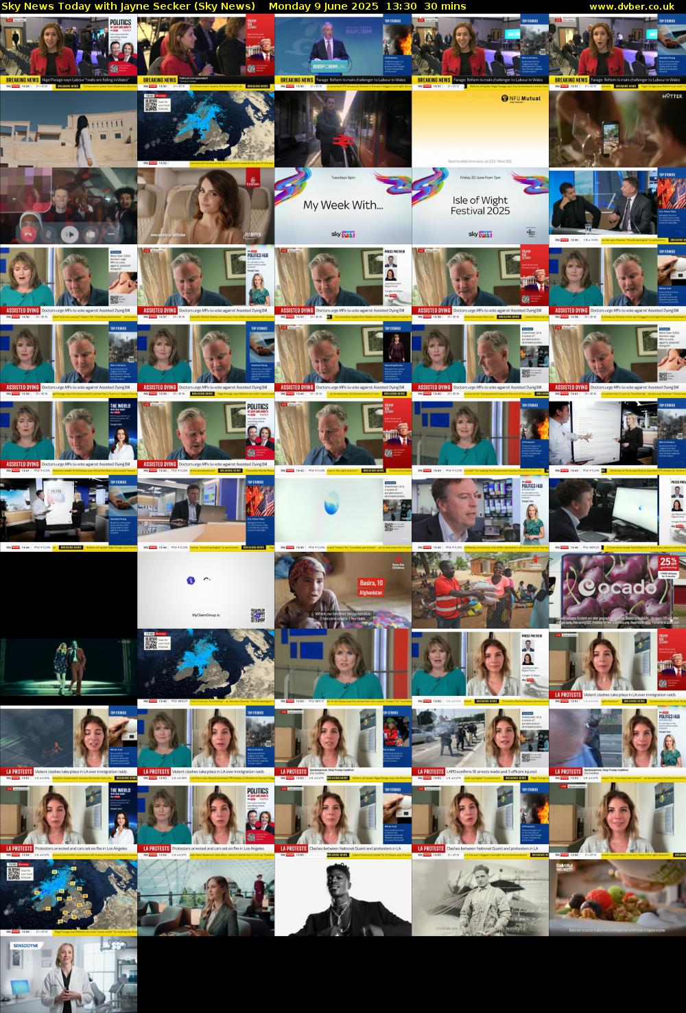 Sky News Today with Jayne Secker (Sky News) Monday 9 June 2025 13:30 - 14:00