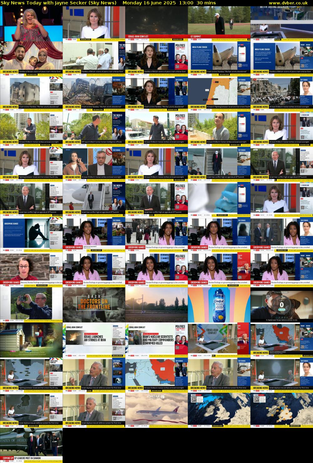 Sky News Today with Jayne Secker (Sky News) Monday 16 June 2025 13:00 - 13:30