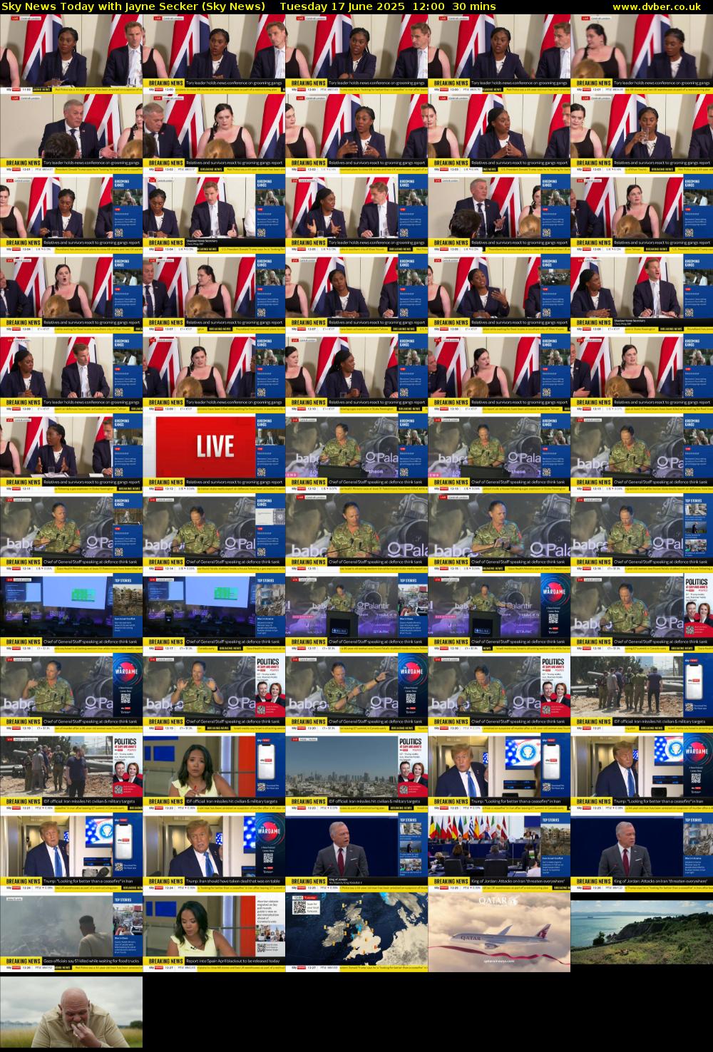 Sky News Today with Jayne Secker (Sky News) Tuesday 17 June 2025 12:00 - 12:30