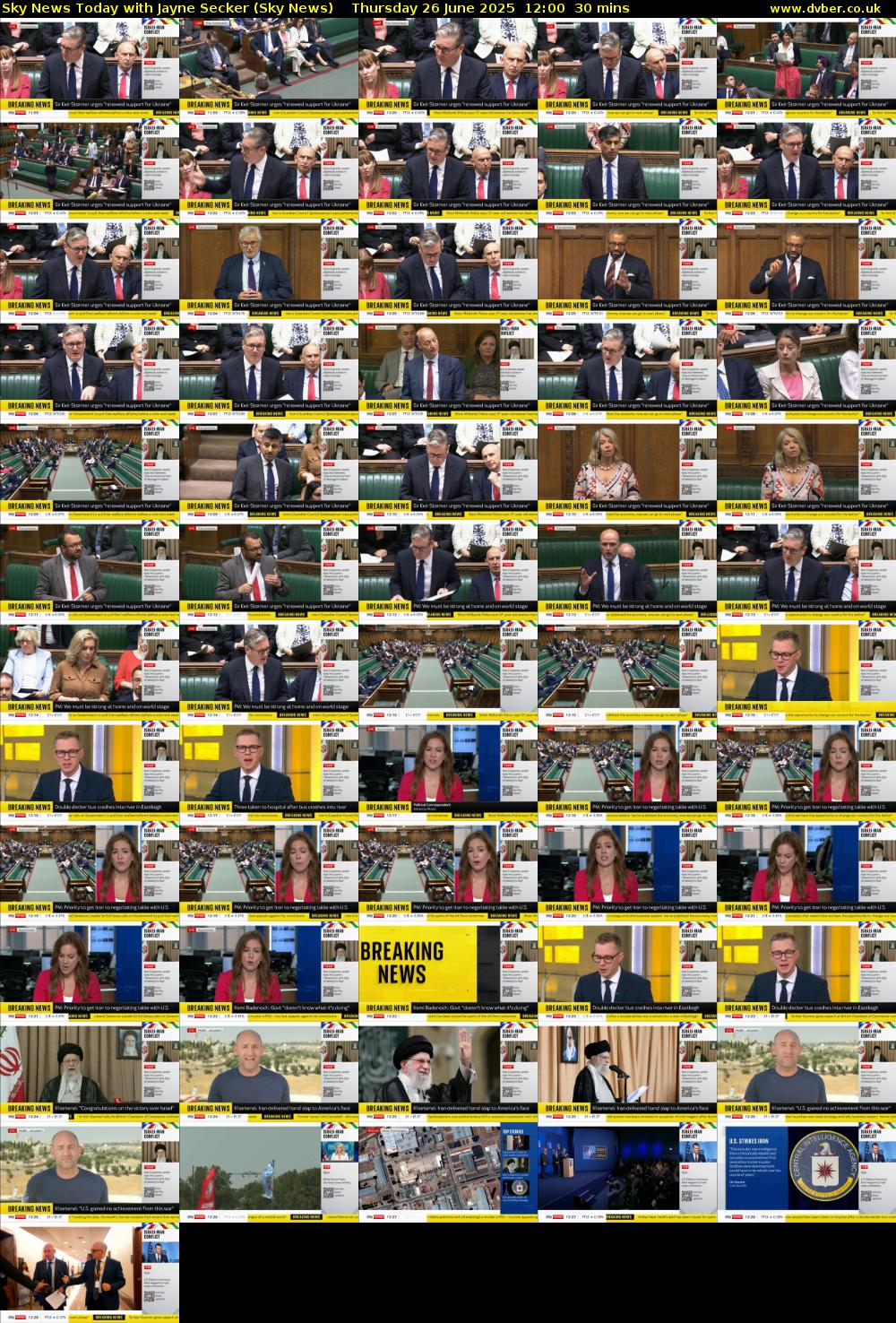 Sky News Today with Jayne Secker (Sky News) Thursday 26 June 2025 12:00 - 12:30