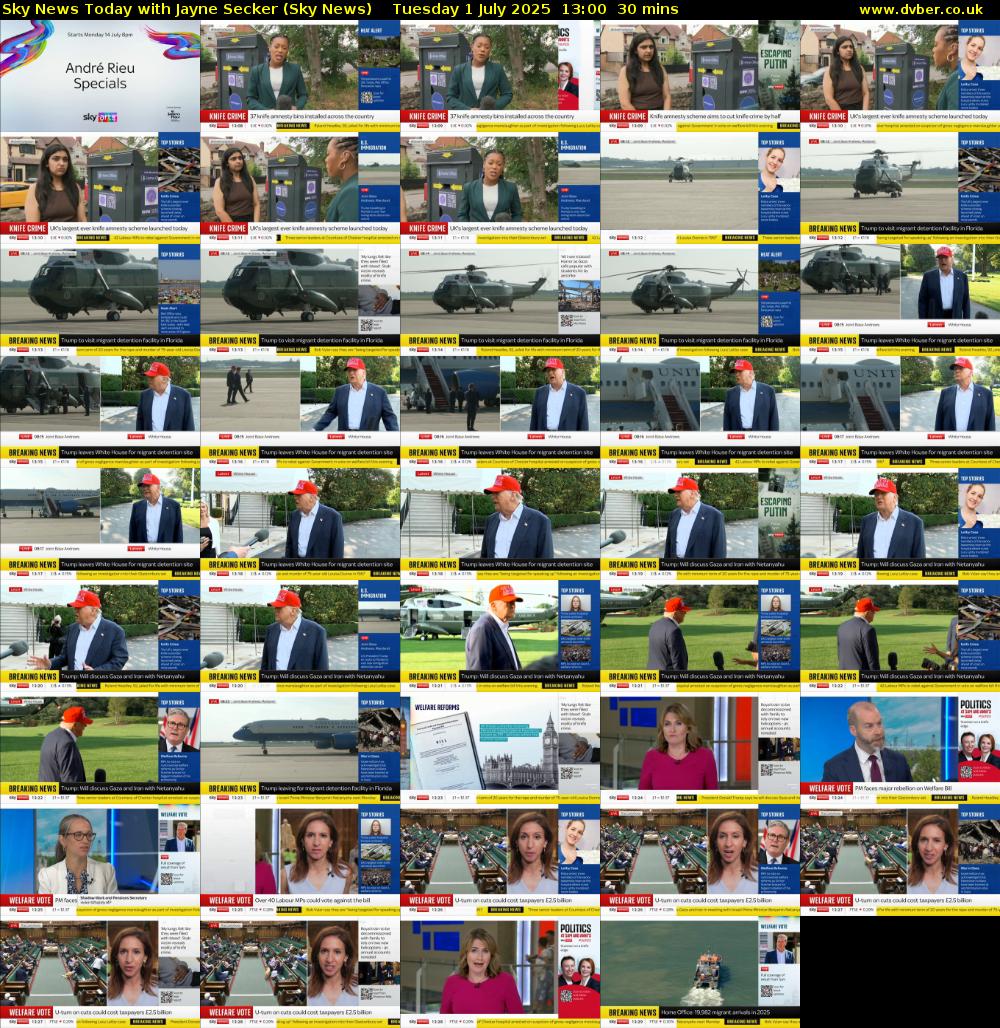 Sky News Today with Jayne Secker (Sky News) Tuesday 1 July 2025 13:00 - 13:30