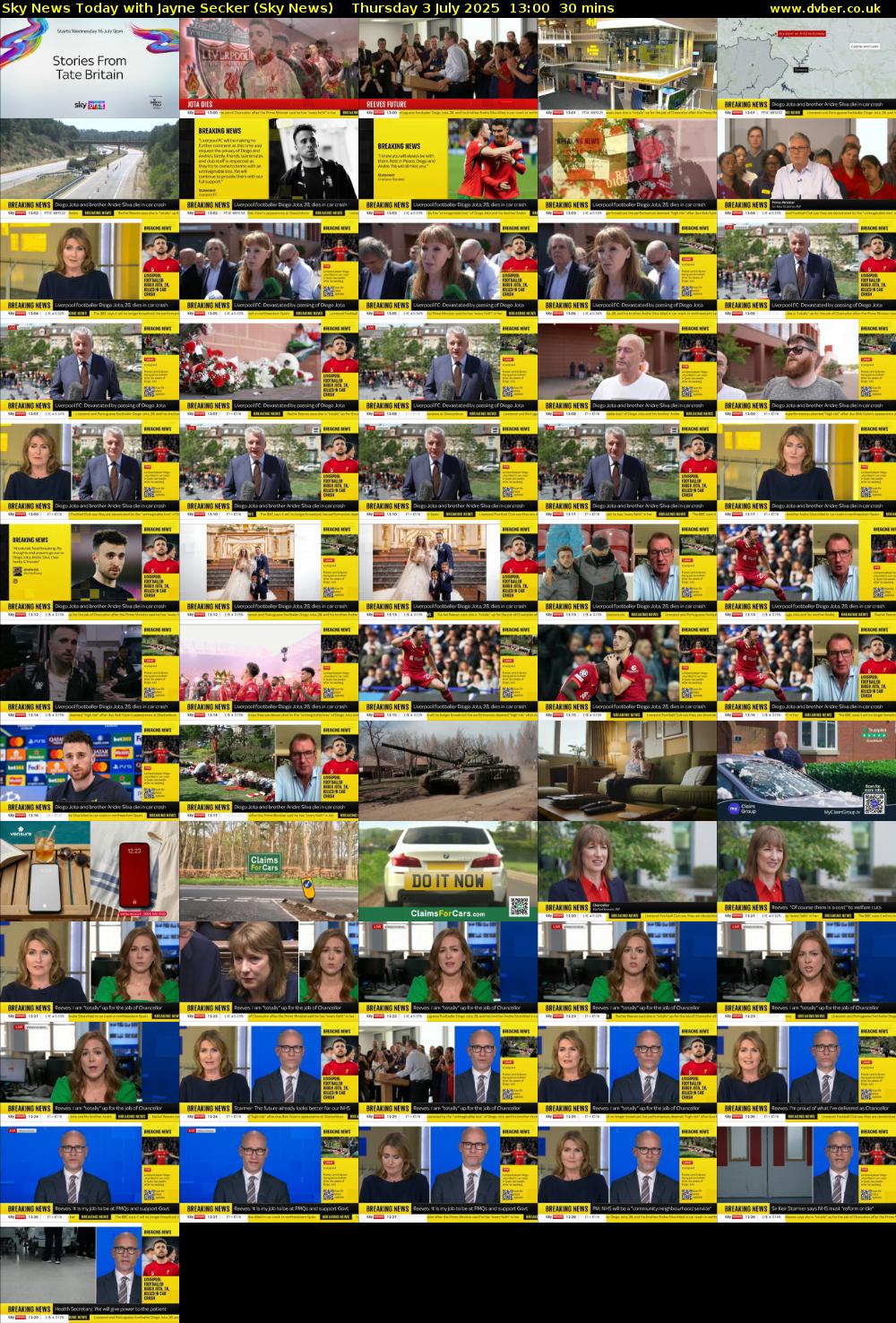 Sky News Today with Jayne Secker (Sky News) Thursday 3 July 2025 13:00 - 13:30