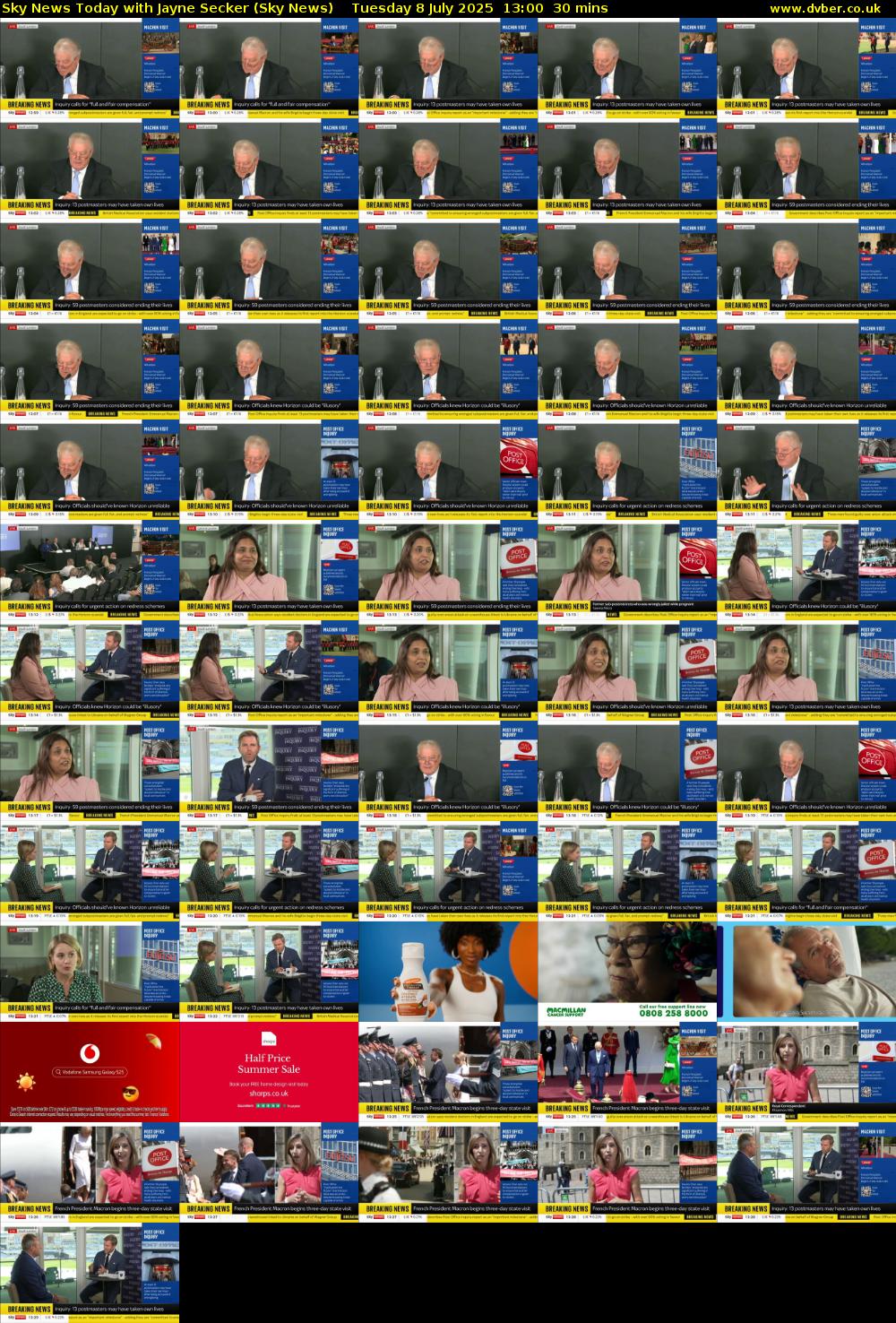 Sky News Today with Jayne Secker (Sky News) Tuesday 8 July 2025 13:00 - 13:30