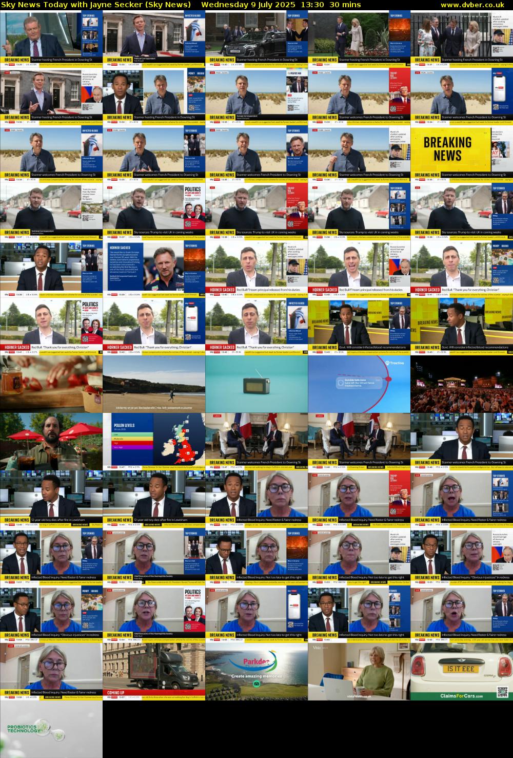 Sky News Today with Jayne Secker (Sky News) Wednesday 9 July 2025 13:30 - 14:00
