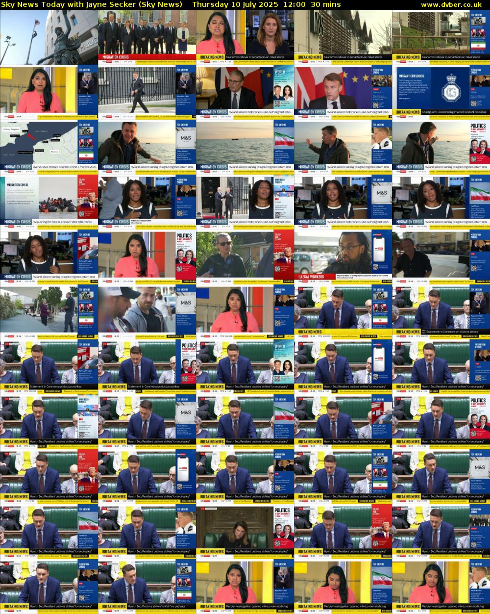 Sky News Today with Jayne Secker (Sky News) Thursday 10 July 2025 12:00 - 12:30