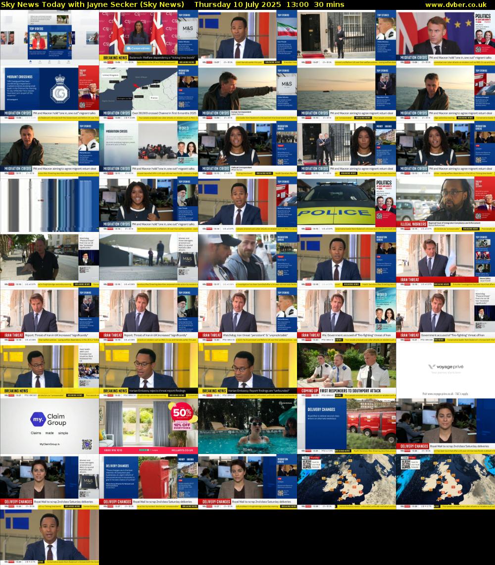 Sky News Today with Jayne Secker (Sky News) Thursday 10 July 2025 13:00 - 13:30
