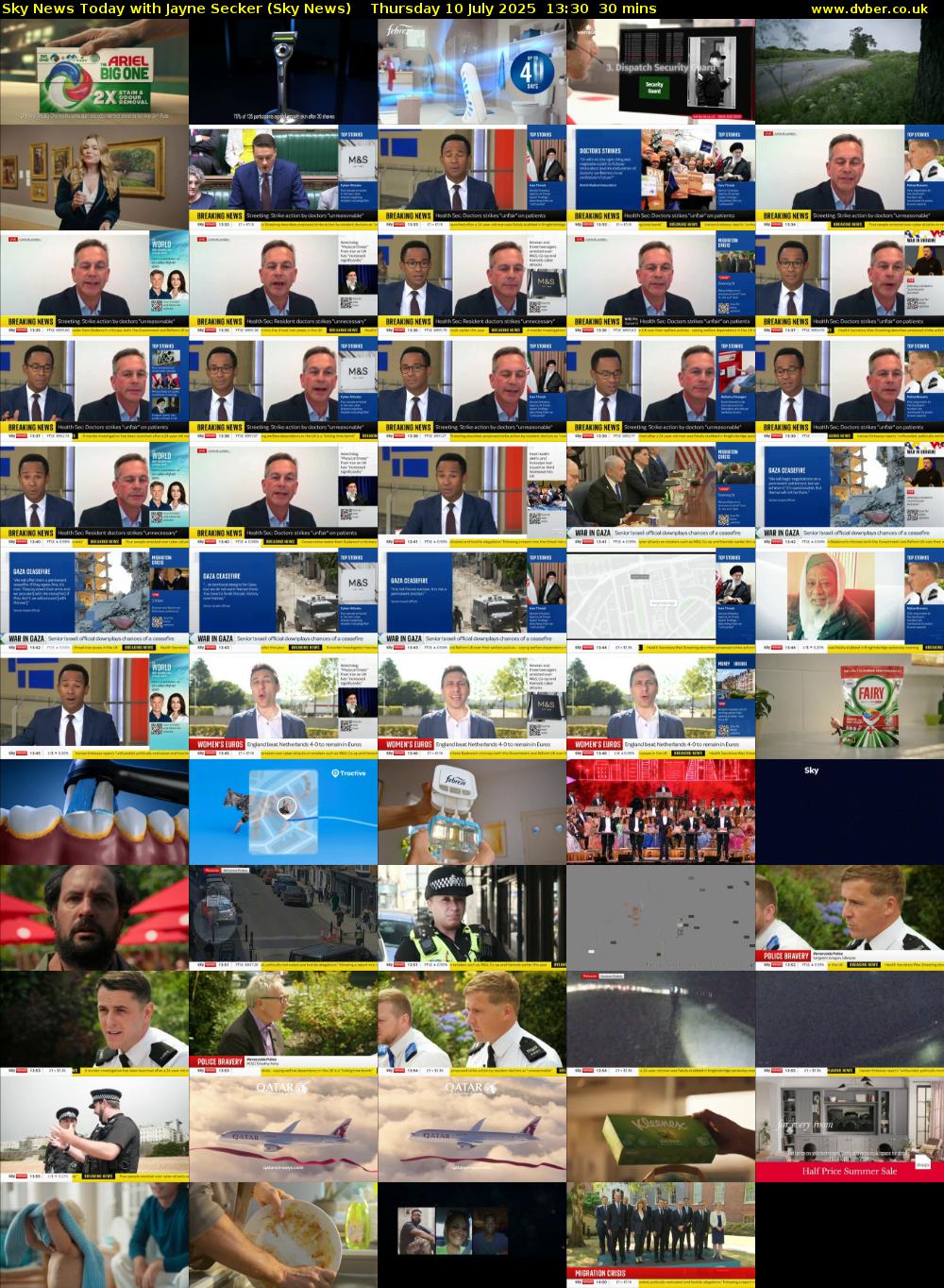 Sky News Today with Jayne Secker (Sky News) Thursday 10 July 2025 13:30 - 14:00