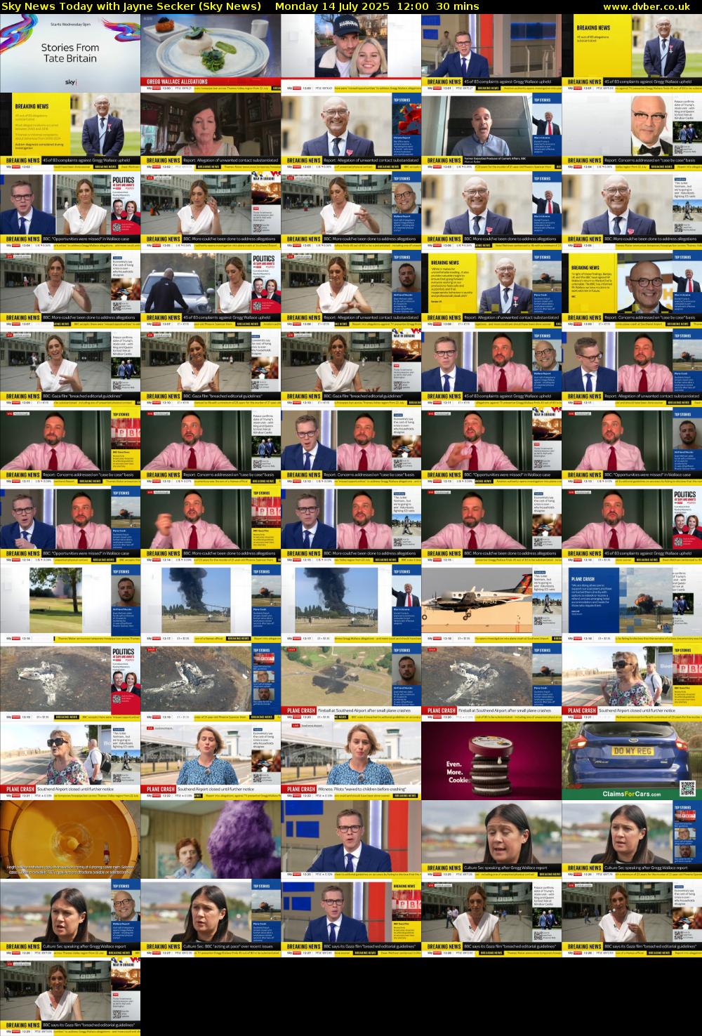 Sky News Today with Jayne Secker (Sky News) Monday 14 July 2025 12:00 - 12:30