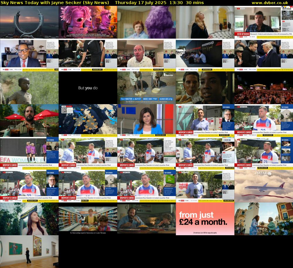 Sky News Today with Jayne Secker (Sky News) Thursday 17 July 2025 13:30 - 14:00