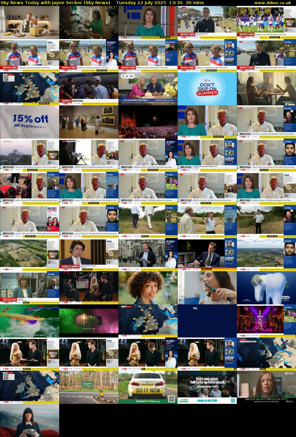 Sky News Today with Jayne Secker (Sky News) Tuesday 22 July 2025 13:30 - 14:00