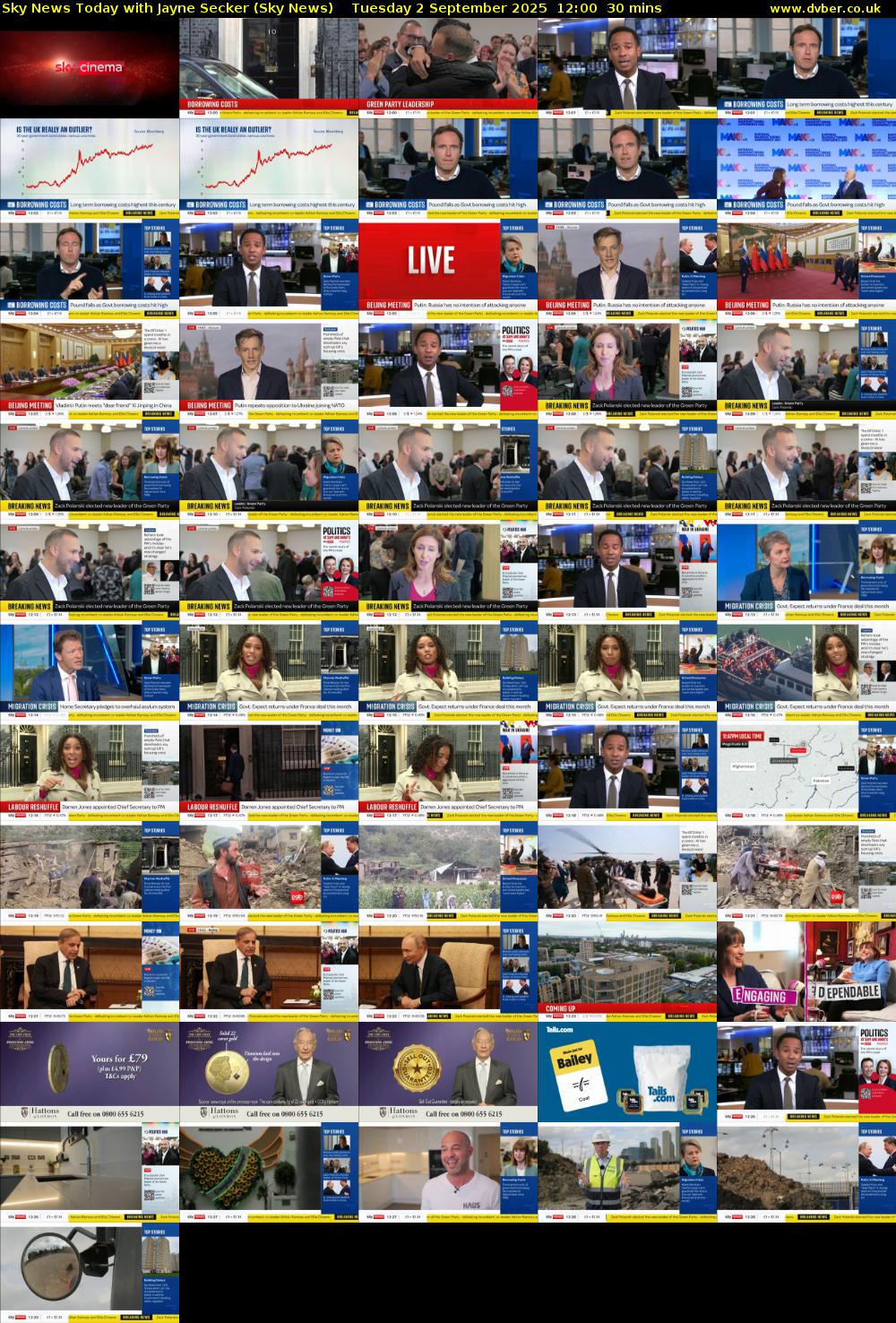 Sky News Today with Jayne Secker (Sky News) Tuesday 2 September 2025 12:00 - 12:30