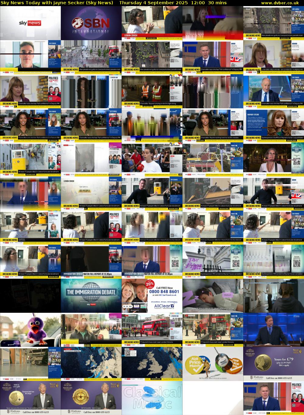 Sky News Today with Jayne Secker (Sky News) Thursday 4 September 2025 12:00 - 12:30