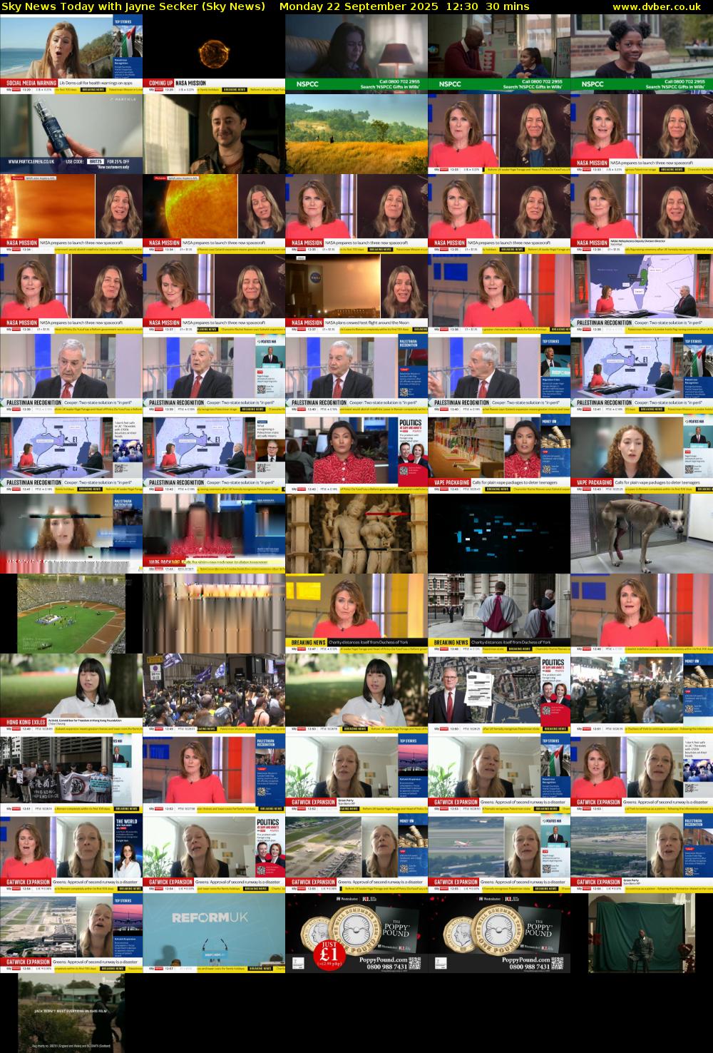 Sky News Today with Jayne Secker (Sky News) Monday 22 September 2025 12:30 - 13:00