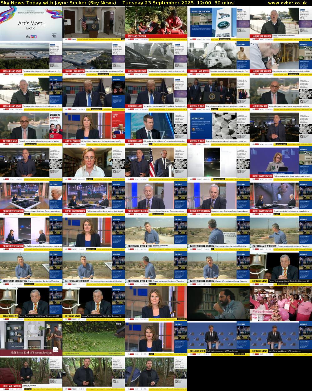Sky News Today with Jayne Secker (Sky News) Tuesday 23 September 2025 12:00 - 12:30