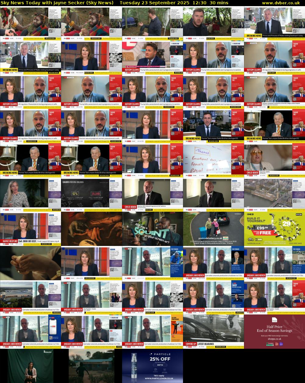 Sky News Today with Jayne Secker (Sky News) Tuesday 23 September 2025 12:30 - 13:00