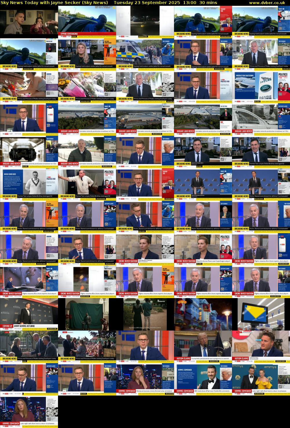 Sky News Today with Jayne Secker (Sky News) Tuesday 23 September 2025 13:00 - 13:30