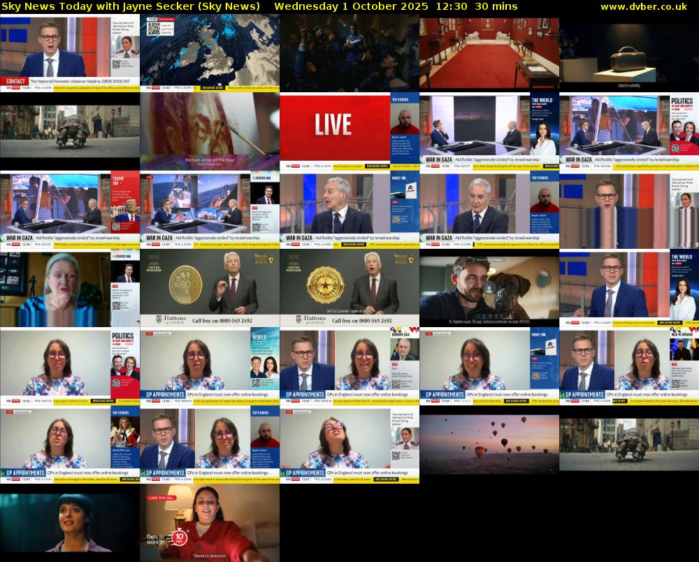 Sky News Today with Jayne Secker (Sky News) Wednesday 1 October 2025 12:30 - 13:00