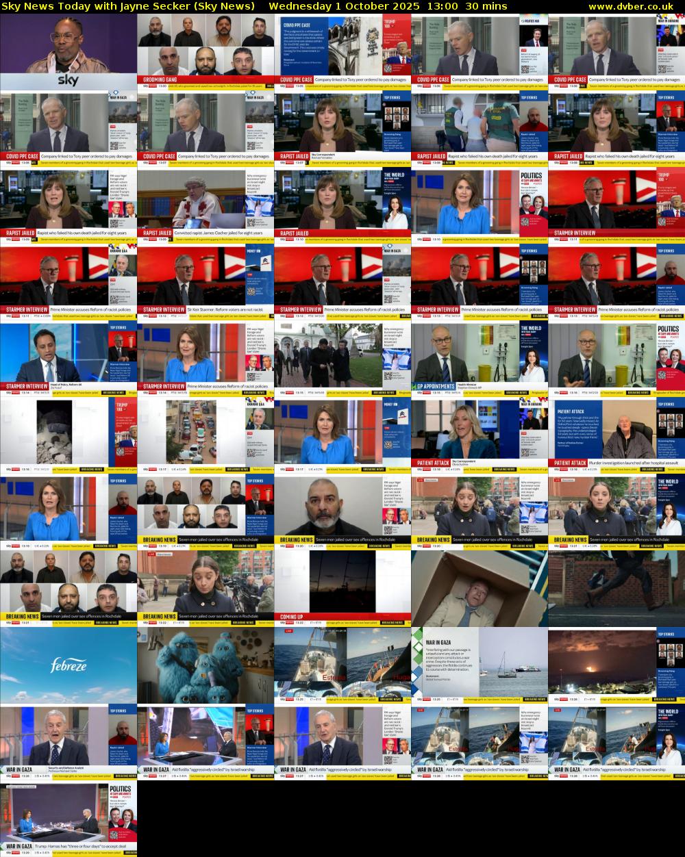 Sky News Today with Jayne Secker (Sky News) Wednesday 1 October 2025 13:00 - 13:30
