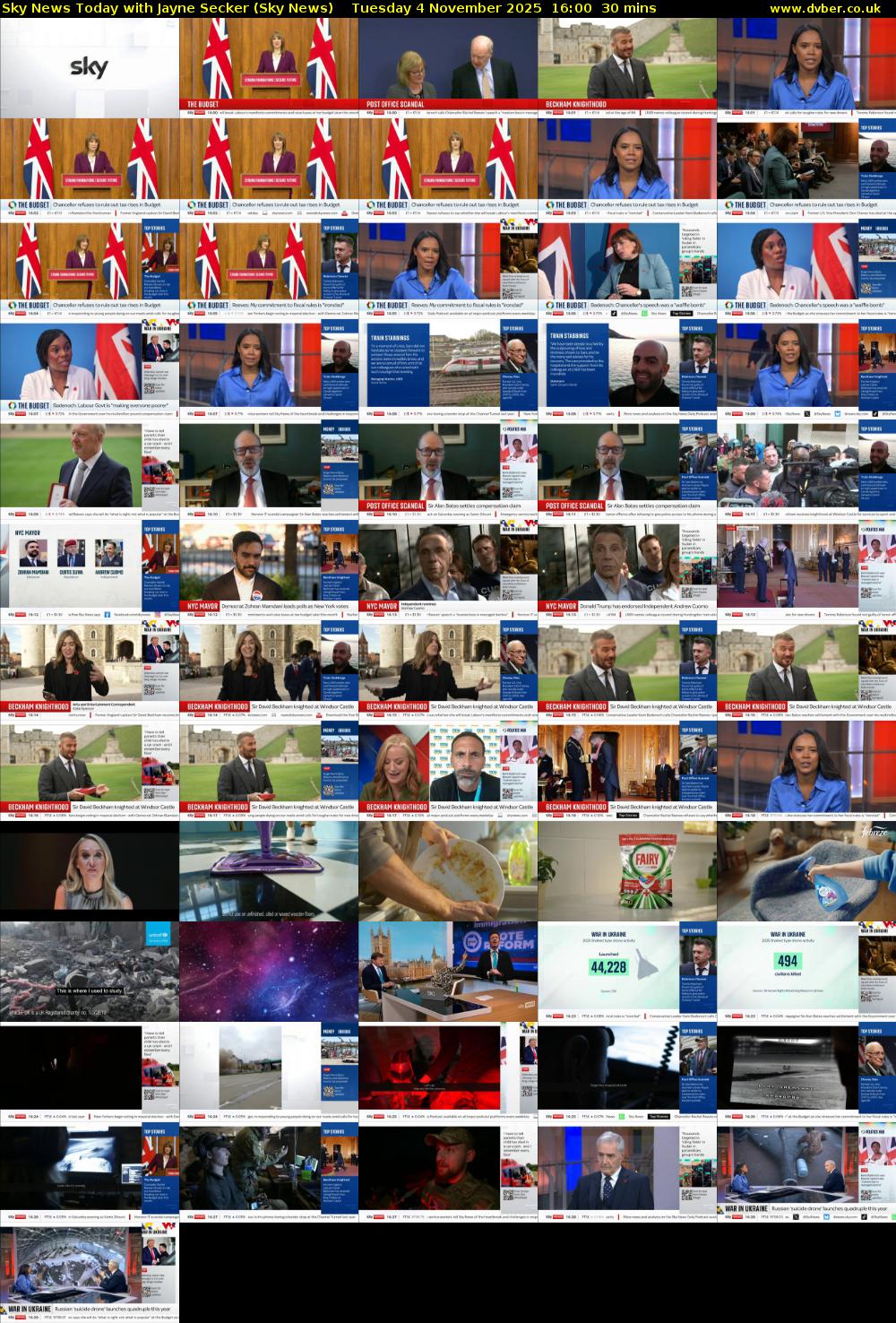 Sky News Today with Jayne Secker (Sky News) Tuesday 4 November 2025 16:00 - 16:30