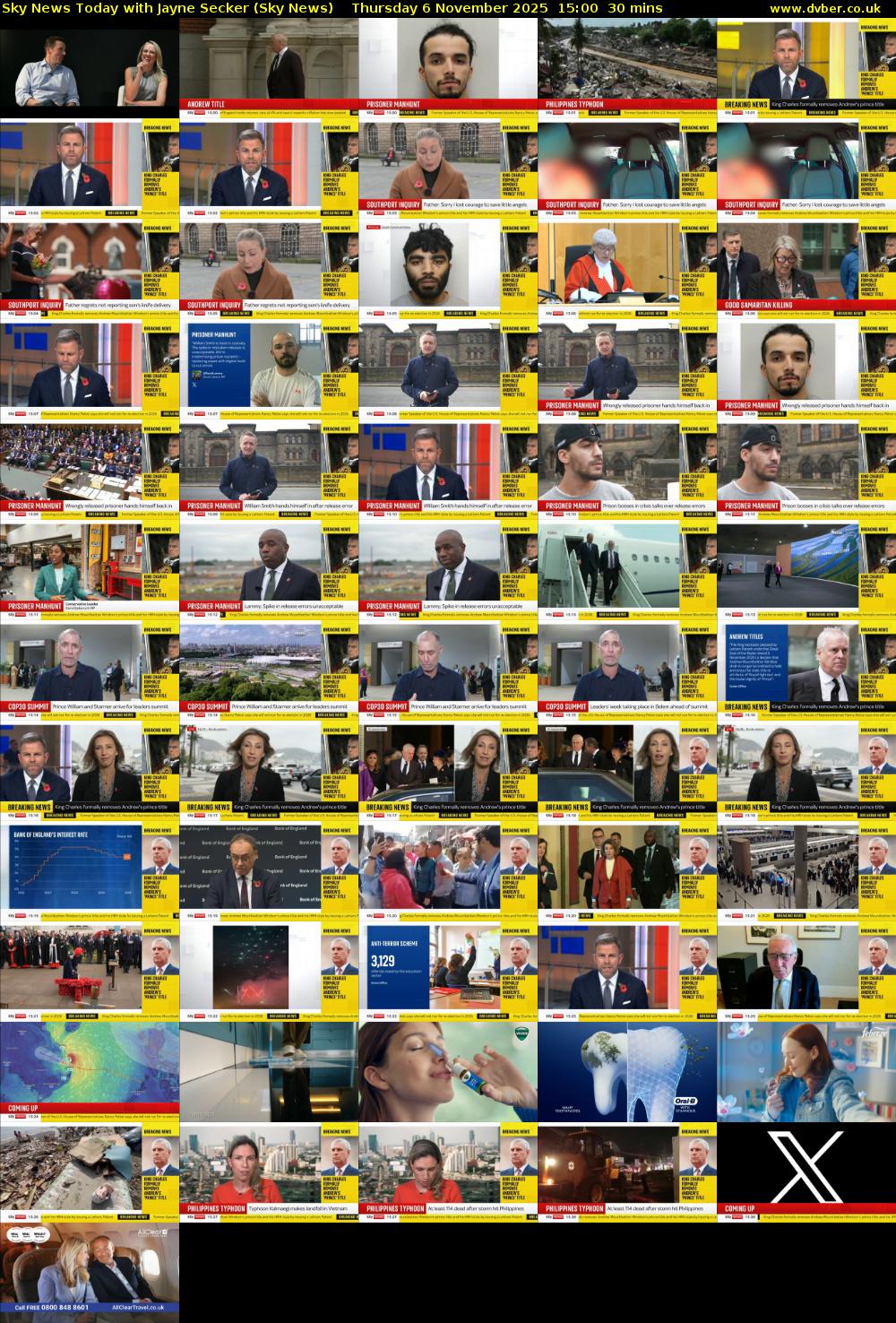 Sky News Today with Jayne Secker (Sky News) Thursday 6 November 2025 15:00 - 15:30