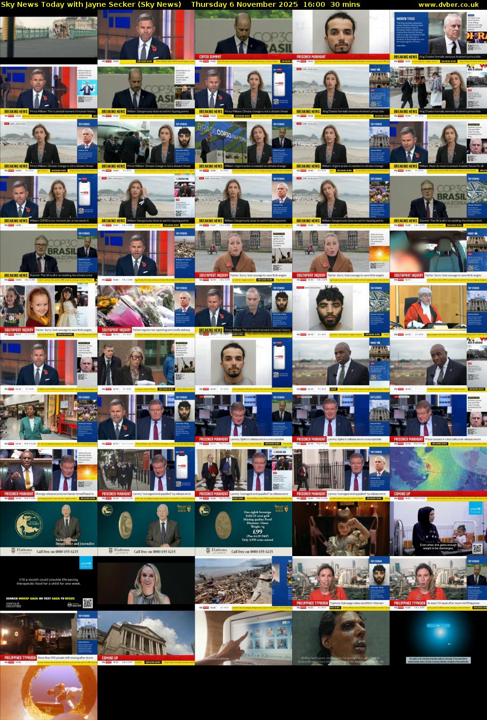 Sky News Today with Jayne Secker (Sky News) Thursday 6 November 2025 16:00 - 16:30