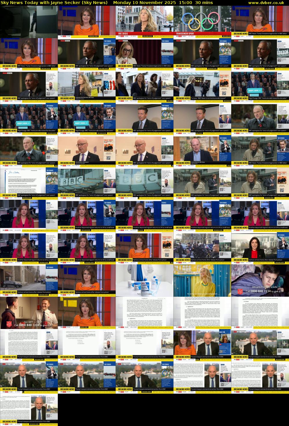 Sky News Today with Jayne Secker (Sky News) Monday 10 November 2025 15:00 - 15:30
