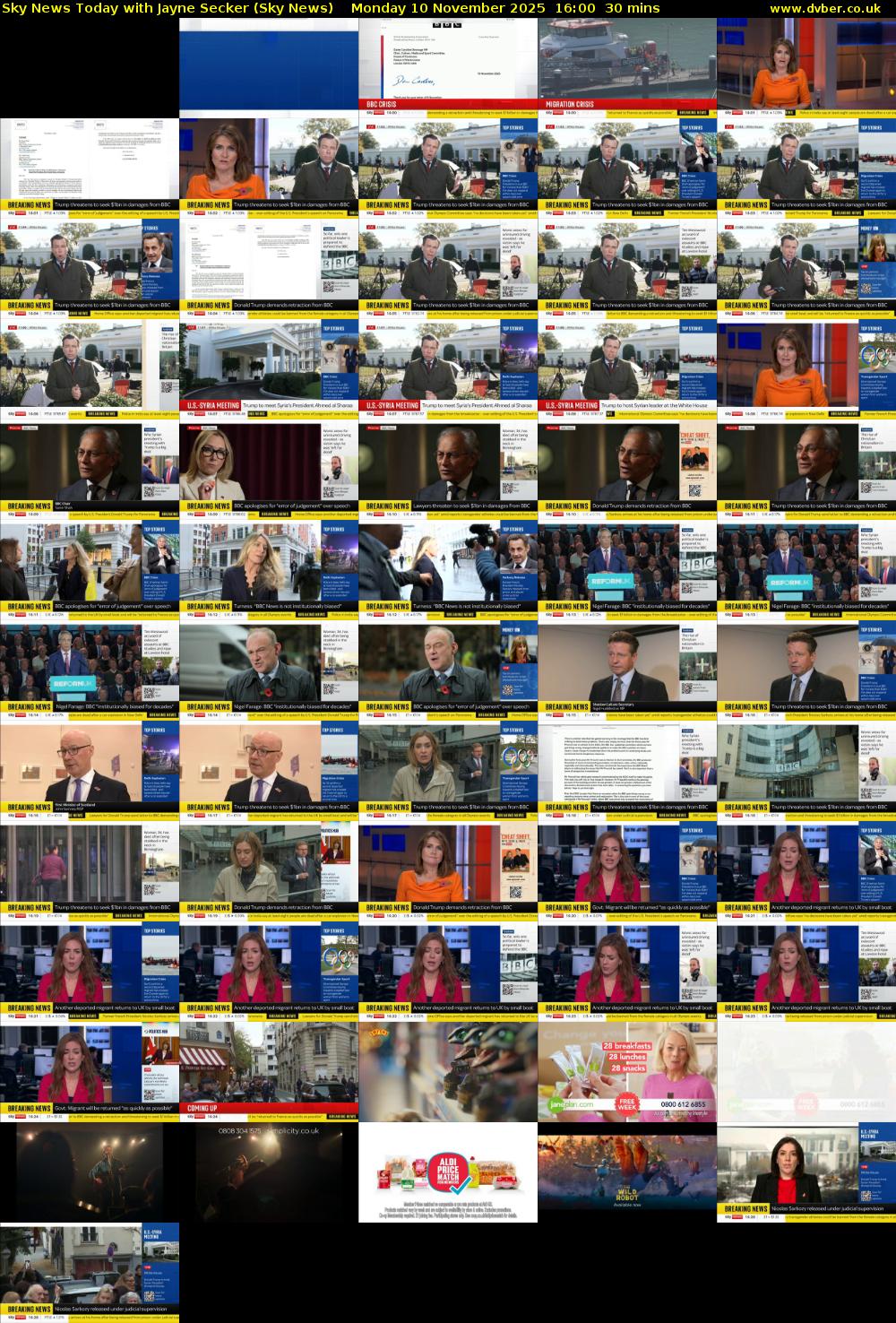Sky News Today with Jayne Secker (Sky News) Monday 10 November 2025 16:00 - 16:30